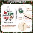 Funny Christmas Door Sign Prank Xmas Front Wooden Wreath Hanging Winter Seasonal Holiday Decor Merry Christmas Decorations for Home Party