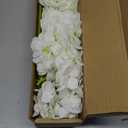 Kimura's Cabin 6pcs Faux White Hydrangeas Fake Flowers Artificial Silk Hydrangea Flower With Stems Bouquets Arrangement for Home Table Centerpieces Wedding Baby Shower Birthday Party Decoration(White)