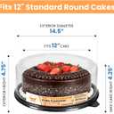 WOW 12in Standard PET Round Cake Carrier, 10-Pack