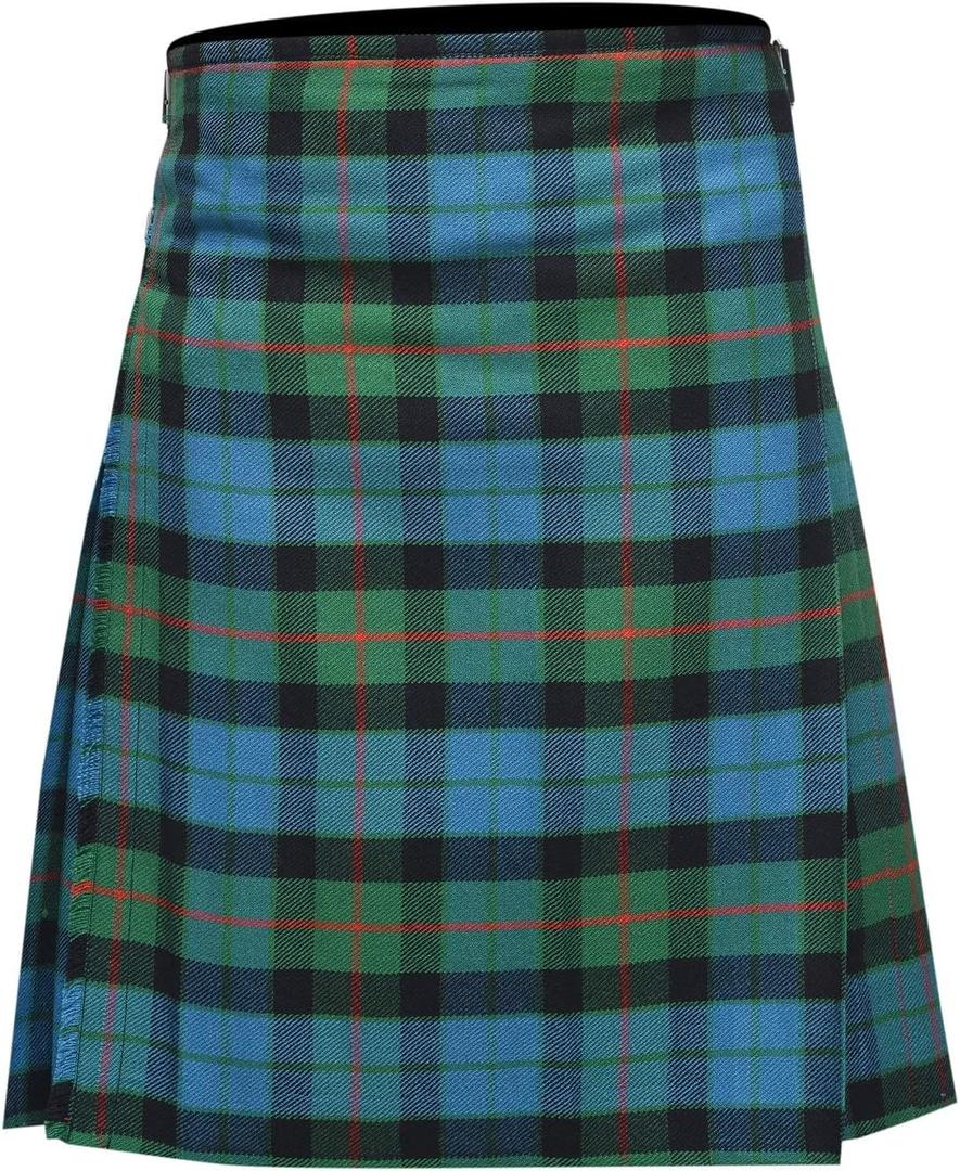 Scottish Men's 8 Yard Tartan Kilt, Highland Wedding Kilt (30, Gunn Ancient)