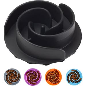 Slow Feeder Dog Bowls Insert, Animire Soft Silicone Slow Eating Dog Food Bowl for Small, Medium and Large Dogs, Compatible with Regular and Elevated Bowls (Black)