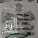 Pants Hangers Space Saving,4 Pack Stainless Steel Non-Slip Hangers for Pants,Multiple S-Shaped Closet Storage Organizer Hanger for Pants Jeans Scarf Towels Leggings