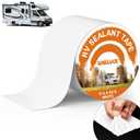 WELLUCK RV Roof Sealant Tape Camper Roofing Repair Tape, 6 Inch X 50 Foot Natural White RV Tape for Roof Repair Camper Trailer Boat Sealing Leak Repair, UV & Waterproof, 6 Inch X 50 Foot White