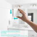 Frameless Glass Shower Door Latch - No Drill Sliding Stop for Privacy, Effective Pet Barrier for Bathroom, Removable & Damage-Free Accessory for Rental Homes & Shared Spaces (White, 1/2 in)