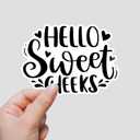 6 x (3Pcs) Hello Sweet Cheeks Sticker Funny Sarcastic Quote Stickers Decorative Humorous Waterproof Vinyl Decal for Laptop Water Bottle Tumbler Phone Case Notebook Size 3x2.2 Inches