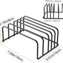 Cutting Board Organizer Rack - 5-Slot Metal Stand for Baking Sheets and Cookie Pans, Space-Saving Cabinet Storage