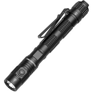 ML70 1500 Lumen EDC Flashlight Rechargeable, Pen Style Self Defense Compact Tactical Flashlight with 2AA Dual Power, IPX7 Waterproof Pocket light for Camping, Emergencies, Outdoor Activities
