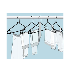 Plastic Hangers Black 50 Of Pack