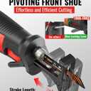 7 Amp Corded Reciprocating Saw for Wood, Metal, PVC & Tree Pruning, 1-1/8" Stroke Length & 2800 SPM, 6-Speed Dial, 180 Rotating Handle, Adjustable Pivoting Front Shoe, 6 Blades & Bag Included