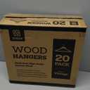 ZOBER Wooden Hangers - Heavy Duty, Non Slip Wood Hangers for Coats, Jackets, Suits, & Pants - Coat Hangers for Closet W/Bar and Notches 20 Pack (Vintage)