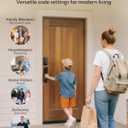 Philips Wi-Fi Smart Door Lock with Handle Set, Keypad Deadbolt for Front Door, Fingerprint Keyless Entry Door Lock with App Remote Control, IP53 Waterproof, Auto Lock, Security Easy Installation