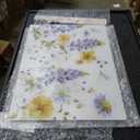 CounterArt Lovely Blue Florals 3mm Tempered Glass Cutting Board 15" x 12"