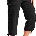 Soothfeel Women's Cargo Capris Pants with 6 Pockets Lightweight Quick Dry Travel Hiking Summer Pants for Women Casual,Large