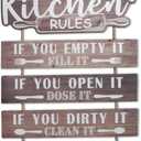 Kitchen Rules Pictures Funny kitchen Signs Wall Decor Rustic Farmhouse Wall Art Decor Western Kitchen Decor Wooden Sign