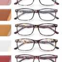 JOLISU 5 Pack Reading Glasses For Women,Spring Hinges, Sturdy and Durable (3.00)