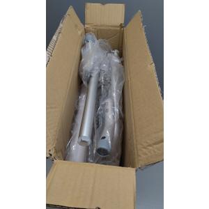 Vaunn Medical Deluxe Spa Shower Chair with Arms and Back, Bath Seat for Seniors, 350 lbs Max Weight, White With Light Gray Arms