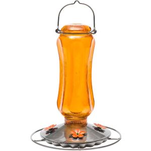 Perky-Pet PP8135 Vintage Carnival Glass Oriole Feeder, Orange Perky-Pet PP8135 Vintage Carnival Glass Oriole Feeder, Orange