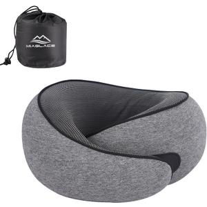 MAX Travel Pillow - High-tech Smart Memory Foam, Breathable Cover Fabric, 360 Ergonomic Support, Easy to Carry in Travel Bag, Ideal Choice for Airplane and Car Travel (Dark Gray)