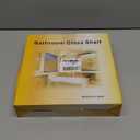 Glass Corner Shower Shelves, Tempered Floating Glass Shelves Wall Mount, Shower Caddy Organizer, Bathroom Corner Shelf with Zinc Alloy Brackets for Bathroom, Kitchen, Living Room, 9.8" x 9.8", 2 Pack