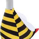 Huhumy Spring Bee Goose Outfit for 23'' Porch Goose Clothes Cement Statue Cute Costume with Bee Wings for Spring Summer Garden Decor Outdoor Lawn Yard Patio Seasonal Party
