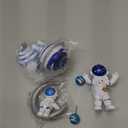 Astronaut Figurines Space Cake Toppers Blue Star Ball Cake Toppers for Space Theme Party Kids Birthday Party Baby Shower Supplies (Royal Blue)