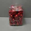 Senjie Red Shatterproof Christmas Ball Ornaments, 32 Pcs, Plastic, Eclectic Style, Wedding & Christmas Occasion