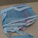 Mesh Beach Bag - Large Beach Tote Bag Women Pool Bags with Zipper 10 Pockets Foldable Beach Toy Bag for Towel, Flip Flops (Pink+blue)