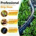 LAVEVE Heavy Duty Flat Garden Soaker Hose 49FT, Flexible Water Hose Irrigation Tubing, Leakproof Drip Hose Watering for Garden, Lawn, Flower Bed, Vegetable