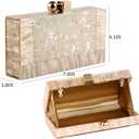 Menurra Women Acrylic Evening Clutch bag Glitter Marble Purse Handbag for Wedding Cocktail Party Prom