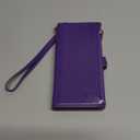 XcaseBar for iPhone 15 6.1" Wallet case with Zipper Credit Card Holder RFID Blocking,Flip Folio Book PU Leather Shockproof Strap Protective Cover Women Men for Apple 15 Phone case Purple