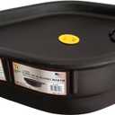 Midwest Can 6400 15 qt. Closed Top Oil Recovery Drain Pan44; Black