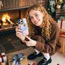 ChiCsFleur for iPhone 16 Case, TPU Phone case with Camera Protection for Women Girls Teens - Coquette Collage Bow Ginger Dog Wine Disco Ball Pink Blue Beach Y2K Sorority Aesthetic Unique (WhisperOcean)