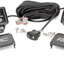 Rough Country 2" Black Series Square LED Cube Lights | Amber DRL - 70903BLKDRLA