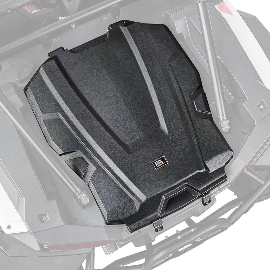 KEMIMOTO Full Rear Bed Cargo Box Enclosure Tonneau Cover Compatible with Polaris RZR XP 1000/4 2024-2026, Lockable Trunk Tonneau Cover with Support Pole and 4 Keys Replace #2884548 Accessories
