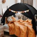 Sherilyn Full Size Bed Canopy Toddler Bunk Bed Tents Dream Tent on Bed Privacy Space Blackout Kids Sleeping Tents Indoor Floor Portable Drafty Playhouse for Boys Girl Birthday House Gift