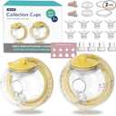 HandsFree Collection Cups Compatible with Spectra S1 S2 S9, Replace Breast Pump Kits Compatible with Spectra Breast Pumps, 27mm Flange + 17/19/21/24mm Inserts