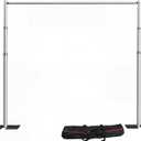 SLOW DOLPHIN 12x10ft(Width x Height) Pipe and Drap Backdrop Stand Kit,Heavy Duty Adjustable Frame Backdrop Stand for Event, Birthday Party, displays and Wedding Decoration