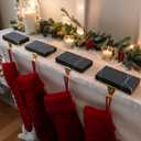 Fonder Mols Christmas Stocking Holders for Mantle, Heavy Deauty Xmas Fireplace Hanger Hooks Metal Grips Clips, Black Marble (4)