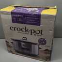 Crock-Pot Large 8-Quart Programmable Slow Cooker with Auto Warm Setting Black Stainless Steel