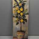 BJYCHG Lemon Pictures for Kitchen Lemon Wall Art Citrus Canvas Prints Yellow Fruit Tree Poster Summer Paintings Farmhouse Kitchen Decor Frame (Green, (24L x 8W))