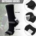 Janmercy Outdoor Hiking Socks with Citronella Oil Breathable Insect Proof Socks for Men Traveling Camping (Black)