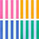 100 Pcs Summer Striped Paper Napkins 6.5 Inch Cabana Stripe Disposable Beverage Napkins for Pool Beach Italian Summer Wedding Birthday & Baby Shower Party Supplies