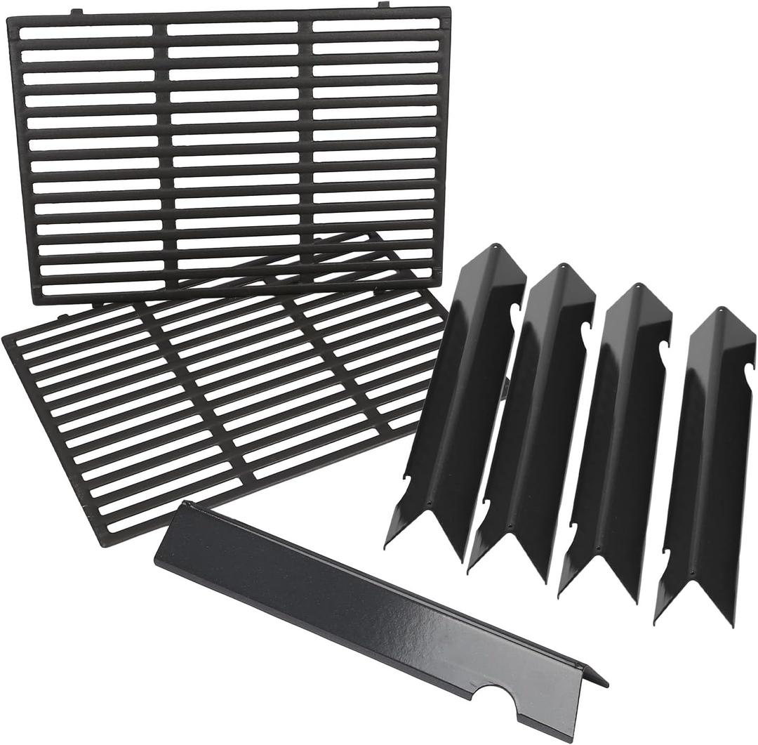 for Weber Genesis Grill Parts, 18.75" Grill Grates & 17" Flavorizer Bars - 66795/66095/66032 Replacement for Weber Genesis II/LX 300 Series (E/S-310 315 320 325 330 335)