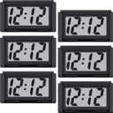 Car Dashboard Digital Clock - with Jumbo LCD Time & Day Display - Mini Automotive Stick On Watch for Car Truck Dashboard & Air Vent (Black-6)