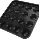 Syrisora 16 Holes Pool Snooker Billiard Ball Storage Holder Tray Billiards Supplies Accessories (Black)
