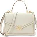 Top Handle Bag, Top Handle Purses for Women, Fashion Leather handbag and Tote Bag Elegant Square Bag, White