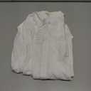 Womens Button Down Shirt Long Sleeve Button Up Shirt Ladies Work Blouses Loose Fit Tops (White, L)