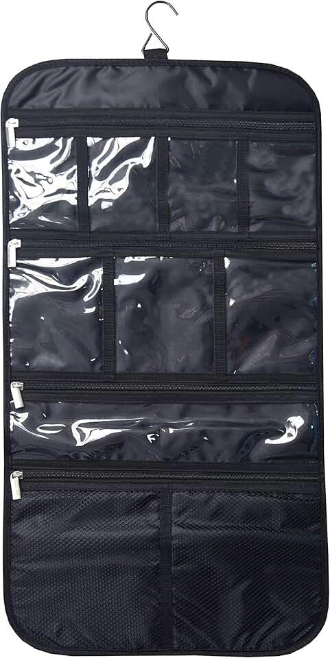 Freegrace Premium Hanging Toiletry Travel Bag - Cosmetic, Jewelry, Toiletry & Accessory Storage Organizer Bag, Large Size, Various Compartments