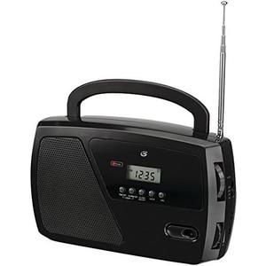 GPX, Inc. R633B Portable Shortwave AM/FM Clock Radio (Black)