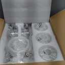 4 Light Bathroom Light Fixtures, Brushed Nickel Modern Bathroom Vanity Light with Clear Glass Shade, Bathroom Lighting Fixtures Over Mirror, Vanity Lights for Bathroom Mirror